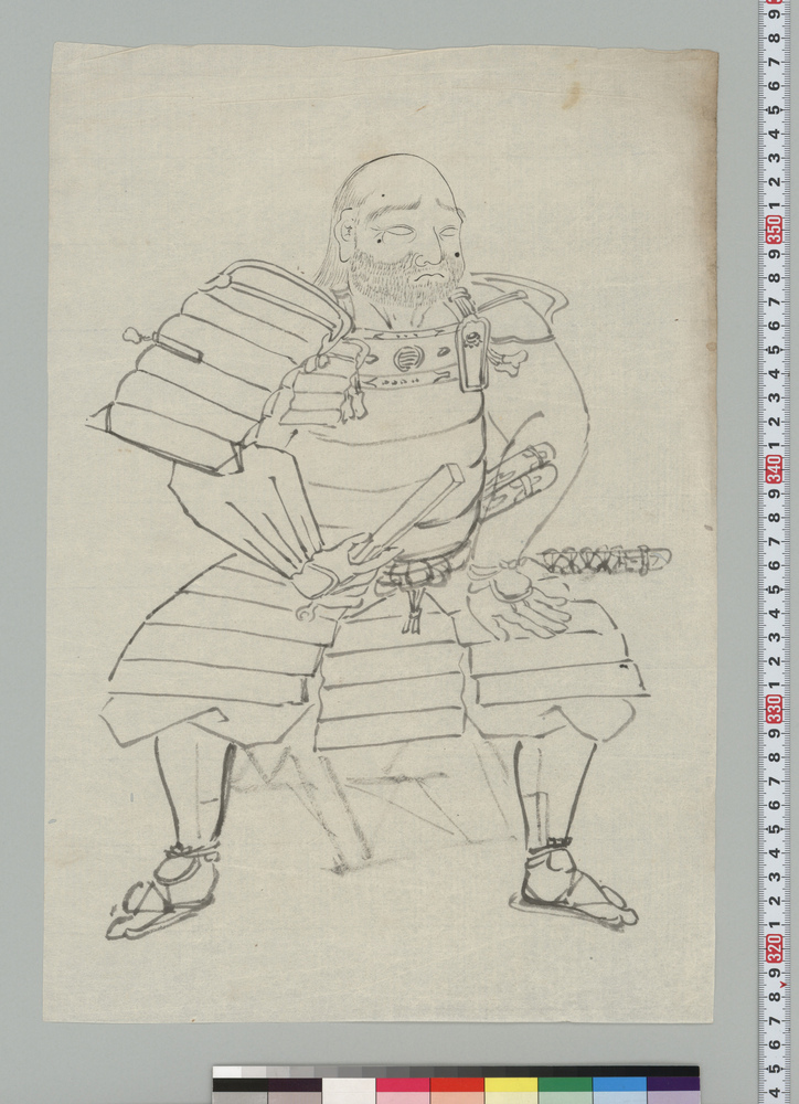作品画像:武衛市郎左衛門肖像 下絵