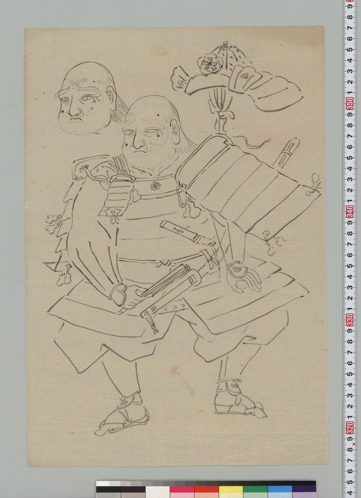 作品画像:武衛市郎左衛門肖像 下絵