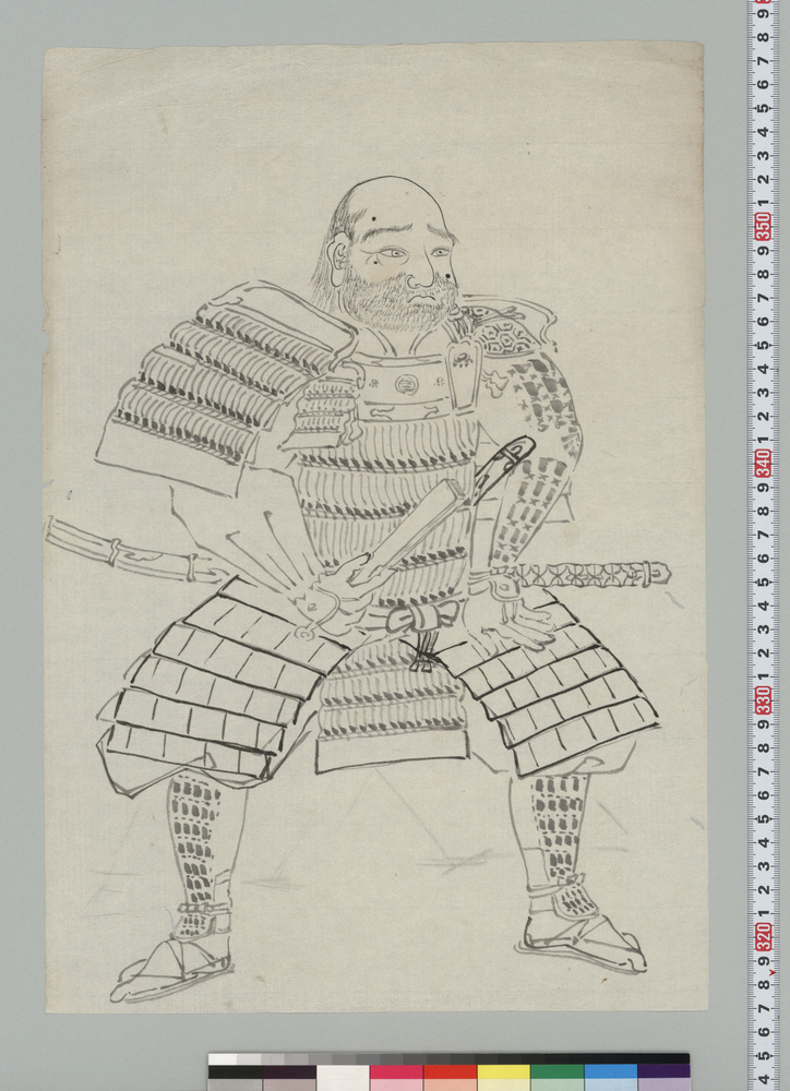作品画像:武衛市郎左衛門肖像 下絵
