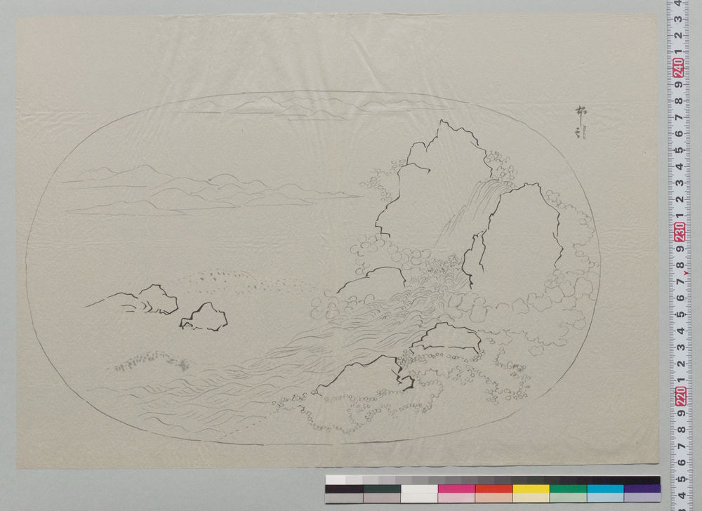 作品画像:盆景下絵 布引