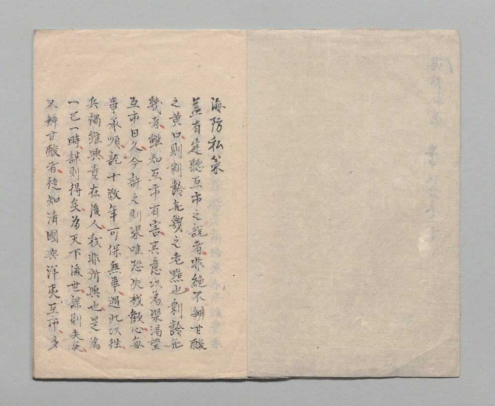 作品画像:海防私策(安中板倉侯上書)
