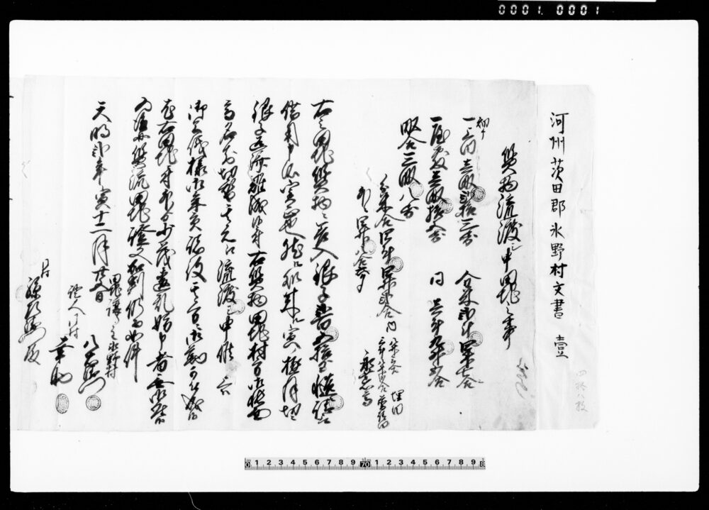 作品画像:河内国茨田郡氷野村文書