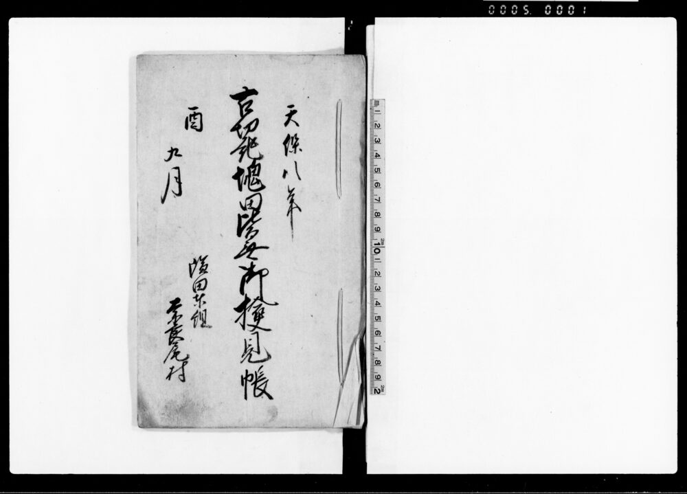 作品画像:古切起塊田皆無御検見帳