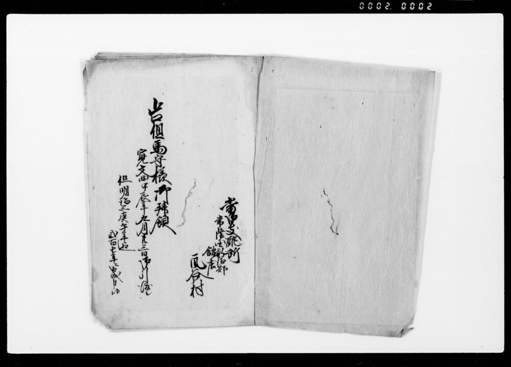 作品画像:御巡見ニ付旧記御尋役人共御答書