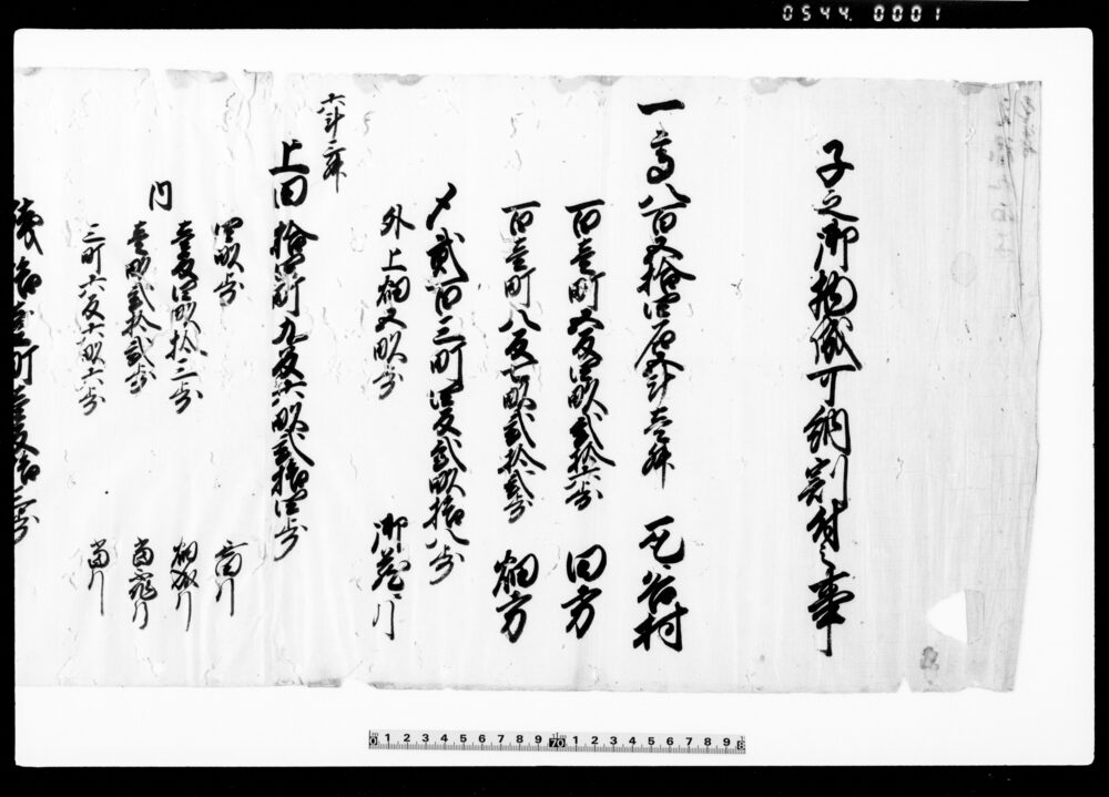 作品画像:子之御物成可納割付之事(常陸国新治郡瓦谷村)他
