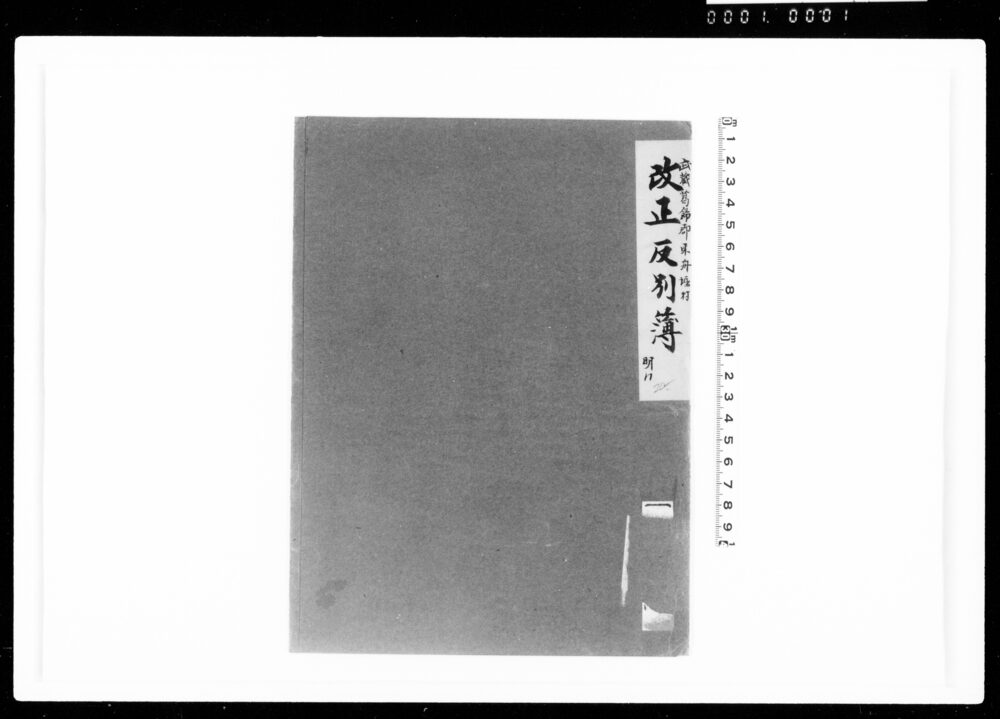 作品画像:改正反別簿