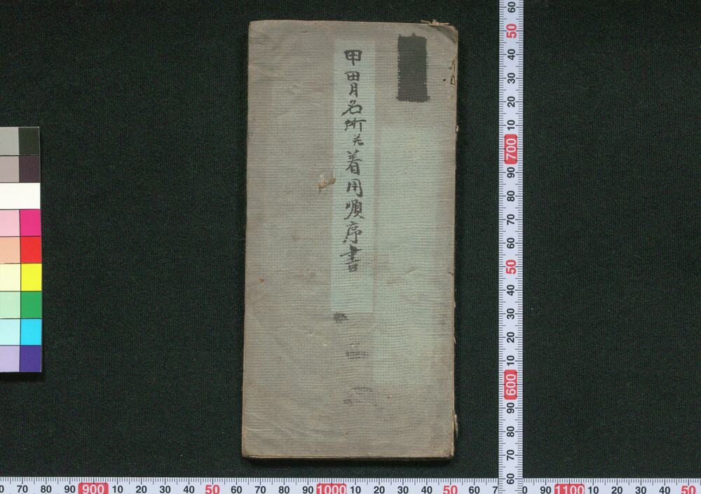 作品画像:甲冑名所並着用順序書
