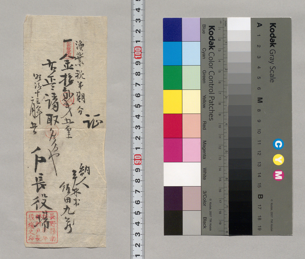 作品画像:証(漁業税半期分請取につき)