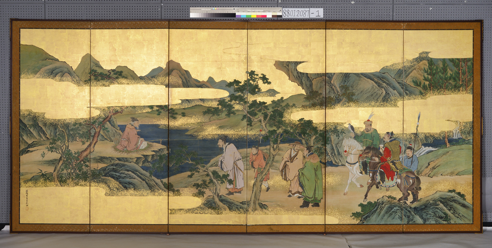 作品画像:山中人物図屏風