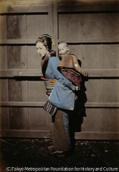 作品画像:日本の女性と赤ん坊