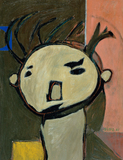 作品画像：逆光の少年像