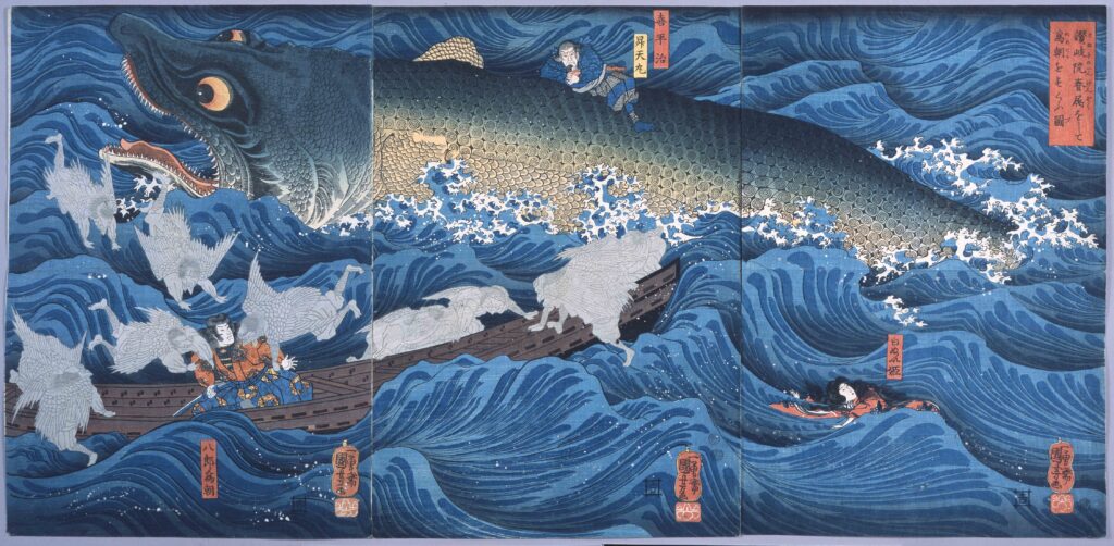 作品画像：讃岐院眷属をして為朝をすくふ図