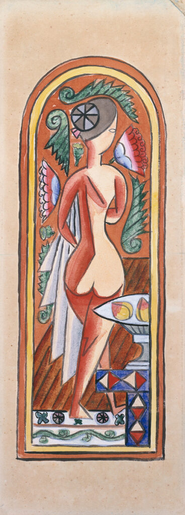作品画像:裸婦 B(ステンドグラス下絵)