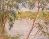 作品画像:湖畔の朝晴