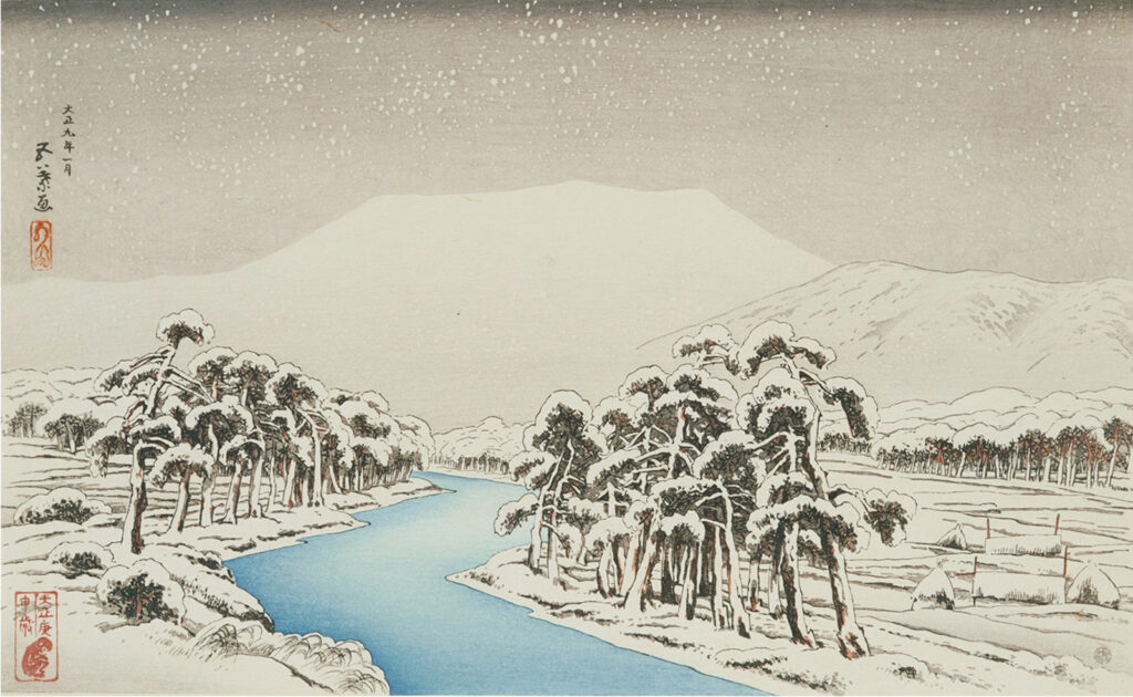 作品画像:雪の伊吹山