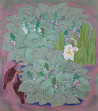 作品画像:花と鳥