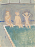 作品画像:浴場の女の児(山の湯)