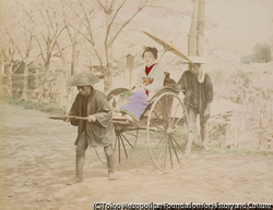 作品画像:東京 向島桜通りの人力車