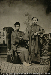 作品画像：（徳大寺公弘とひとりの男性）