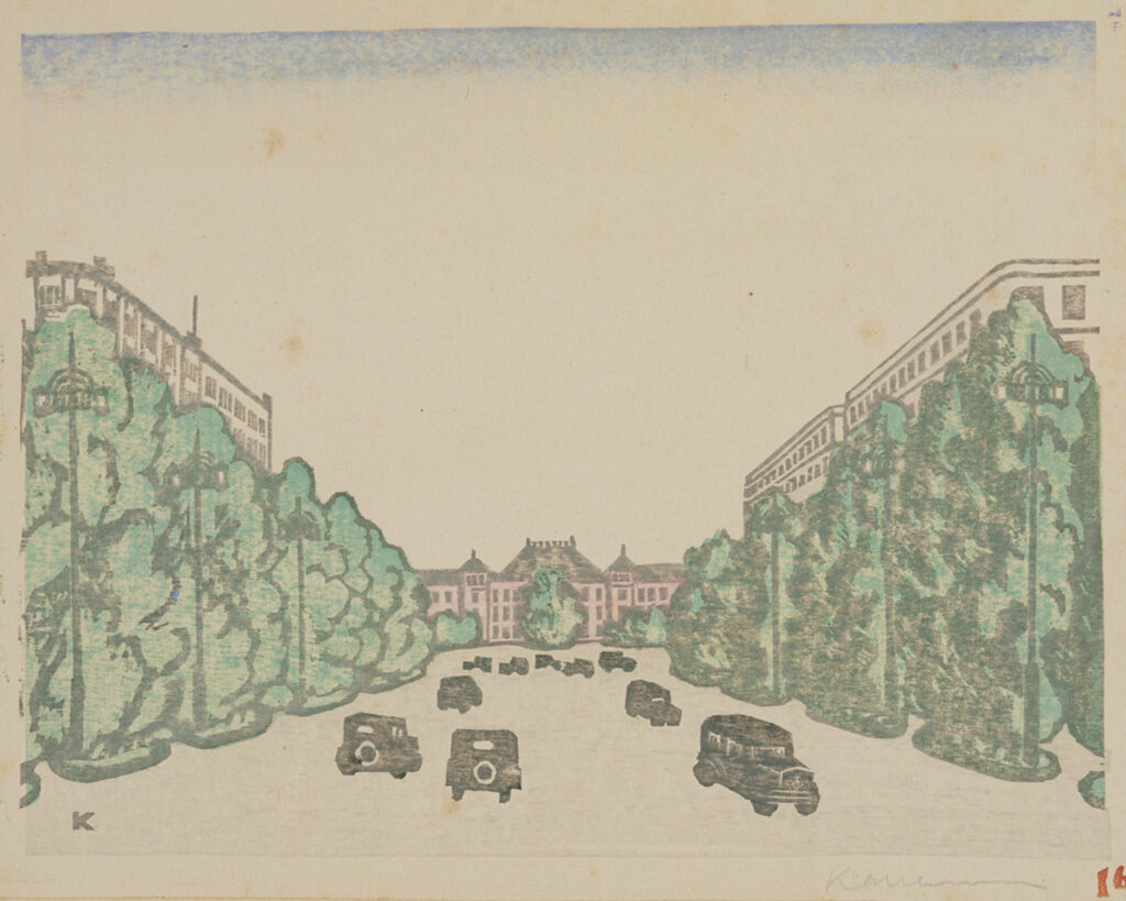作品画像：行幸道路［『新東京百景』より］