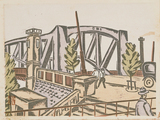 作品画像：千住大橋［『新東京百景』より］