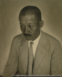 作品画像:(髭の生えた男性像)