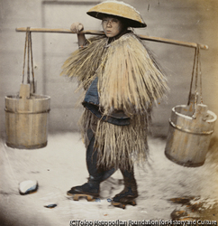 作品画像:冬支度の日本男性