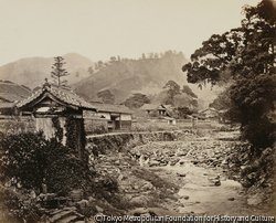 作品画像:(長崎・中島川と上野彦馬邸)