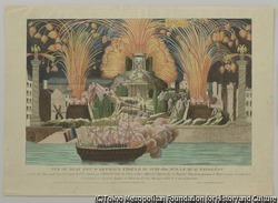作品画像:眼鏡絵(1810年6月10日、ナポレオンとマリー=ルイーズによる花火の祭典)