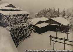 作品画像:雪降る家