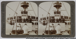 作品画像：旅順港攻撃に参加し横付けにされた日本戦艦「あさま号」