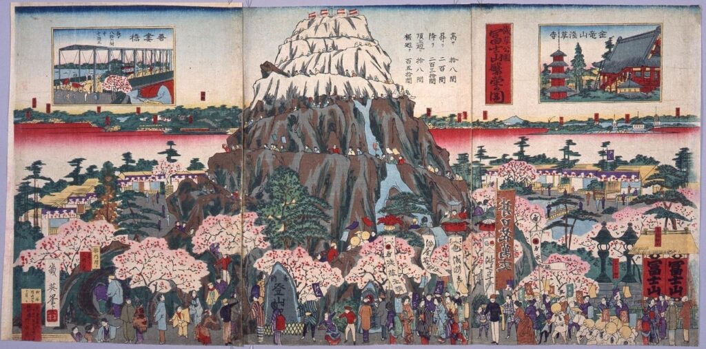 作品画像:浅草公園富士山繁栄之図
