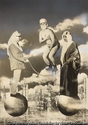 作品画像:(ハダカの男と縄を持ち合う二人の男)