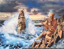 作品画像:海馬を馴らす