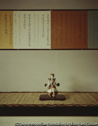 作品画像：千草の間 万葉集歌額と紙塑人形