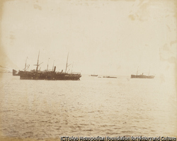 作品画像:榮城縣龍睡灣投錨ノ諸船艦(其一)