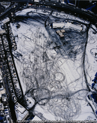作品画像:雪の日の汐留貨物駅跡
