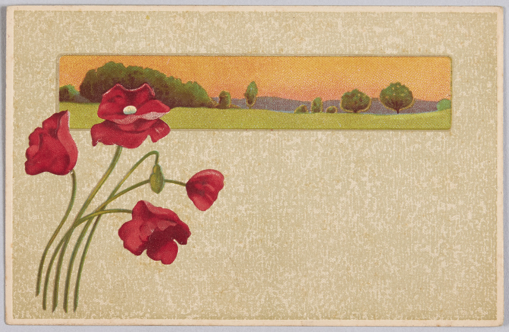 作品画像:植物 絵葉書 ポピー(赤)