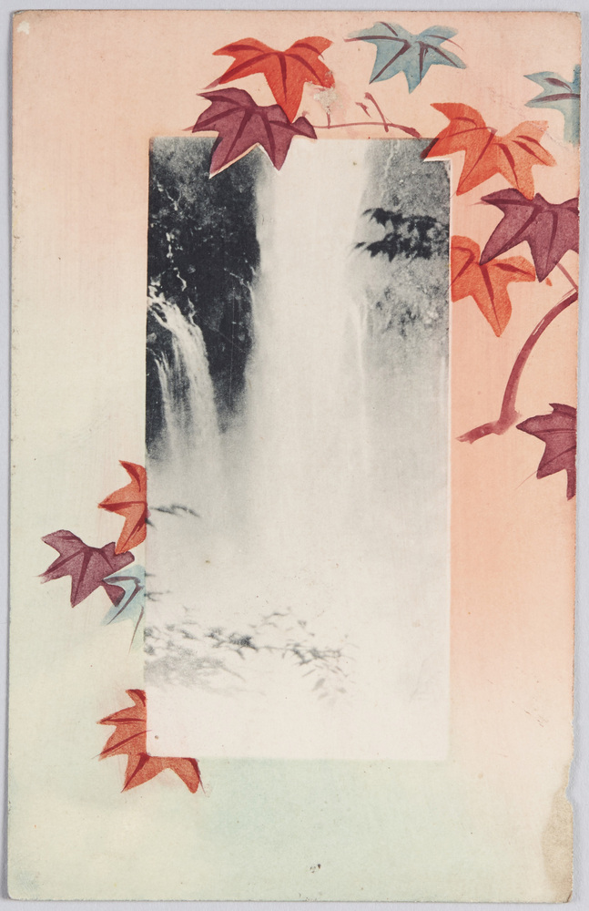 作品画像：滝と紅葉
