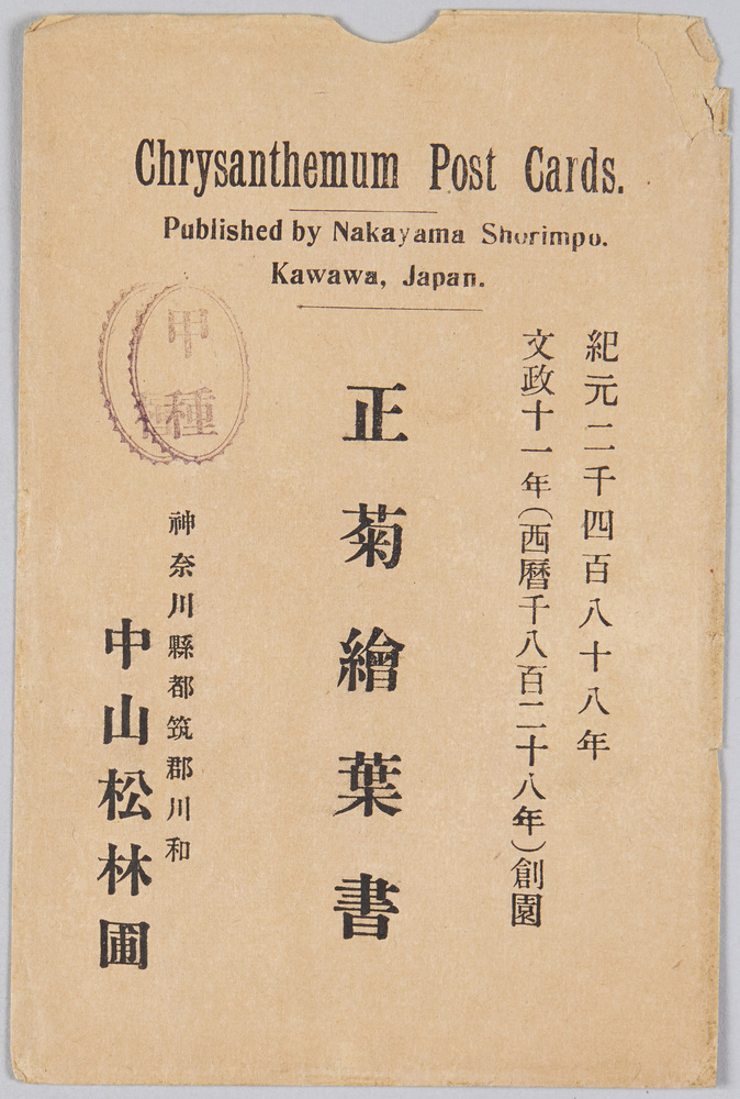 作品画像:正菊絵葉書 袋
