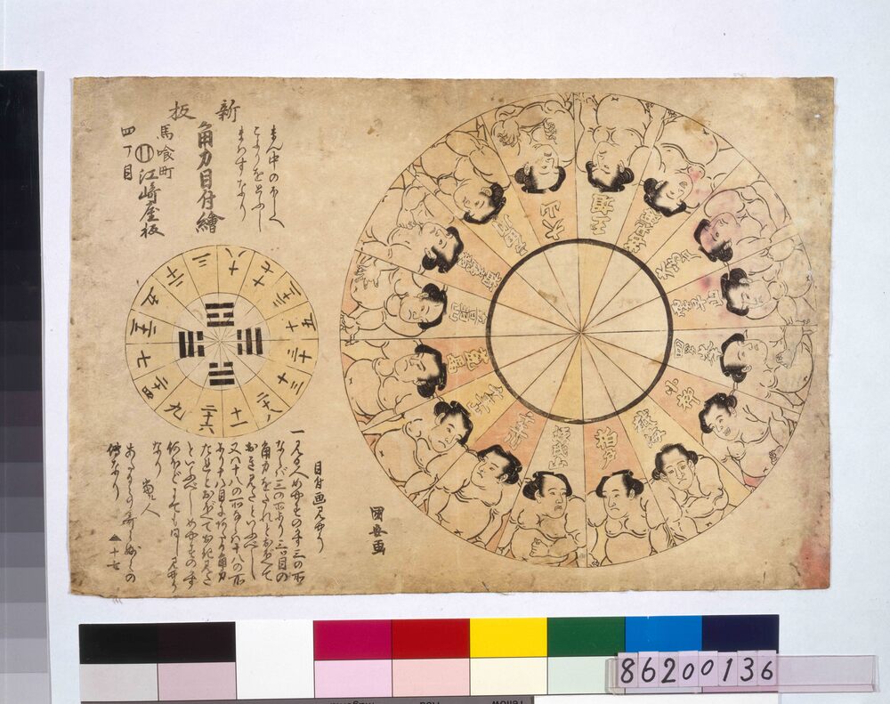 作品画像:新板 角力目付絵