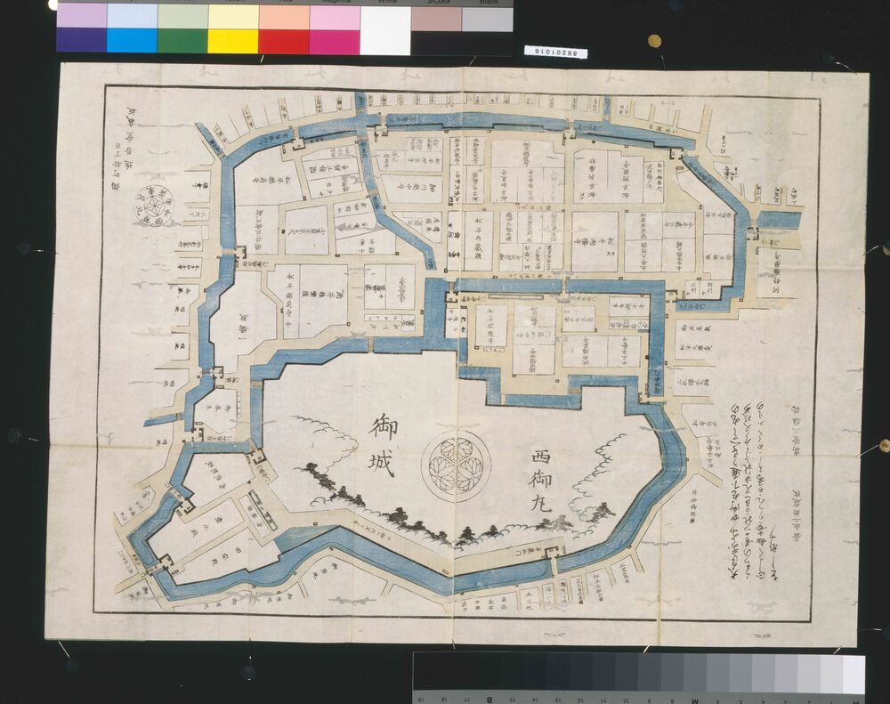 近江屋版江戸切絵図 御大名小路辰之口辺図