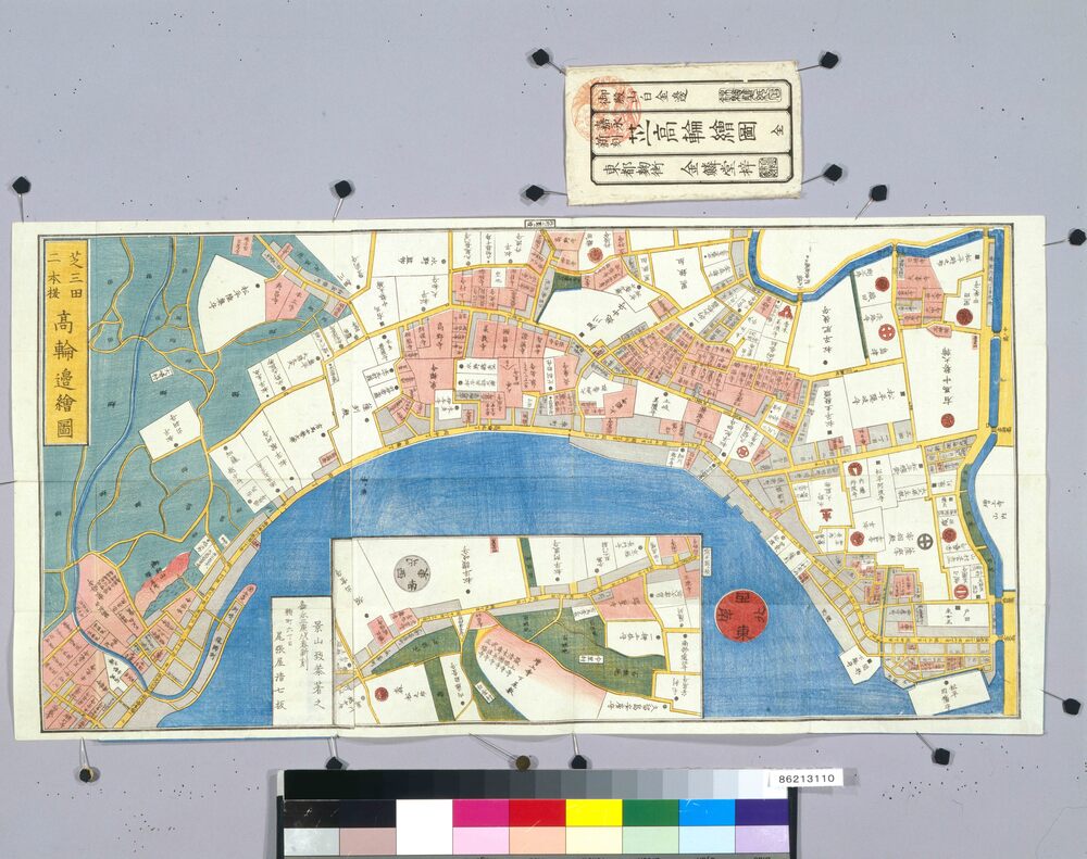 作品画像:尾張屋版江戸切絵図 芝高輪辺絵図