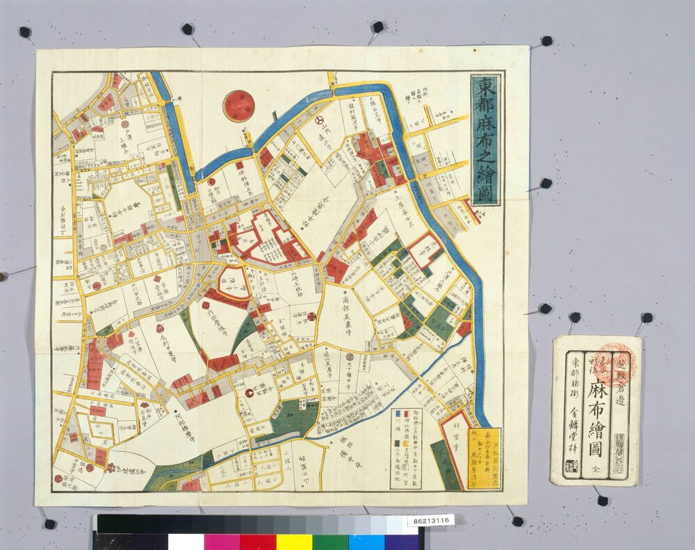 作品画像:尾張屋版江戸切絵図 麻布之絵図