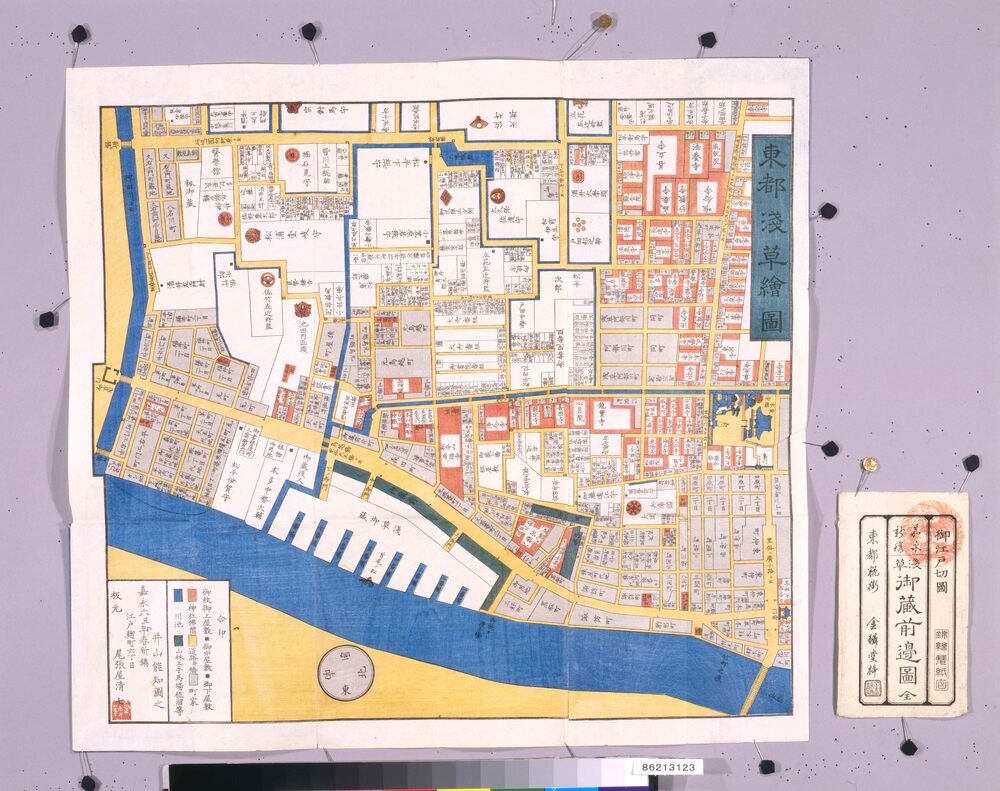 作品画像:尾張屋版江戸切絵図 浅草御蔵前辺図