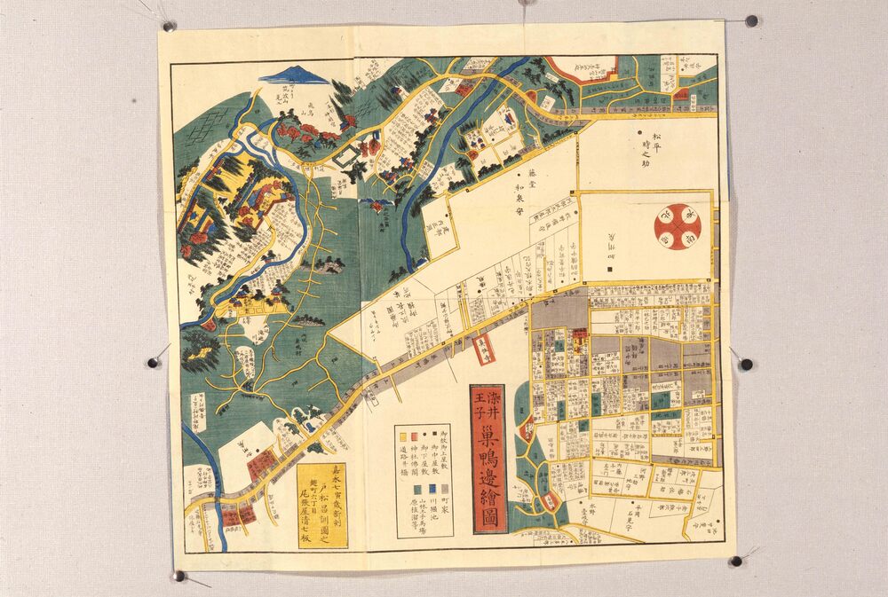 作品画像:尾張屋版江戸切絵図 巣鴨絵図