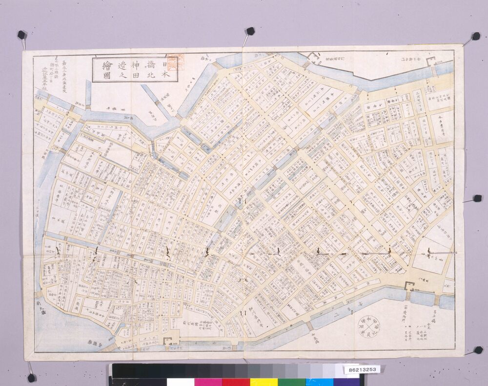 作品画像:近江屋版江戸切絵図 日本橋神田従於玉池矢ノ倉辺絵図