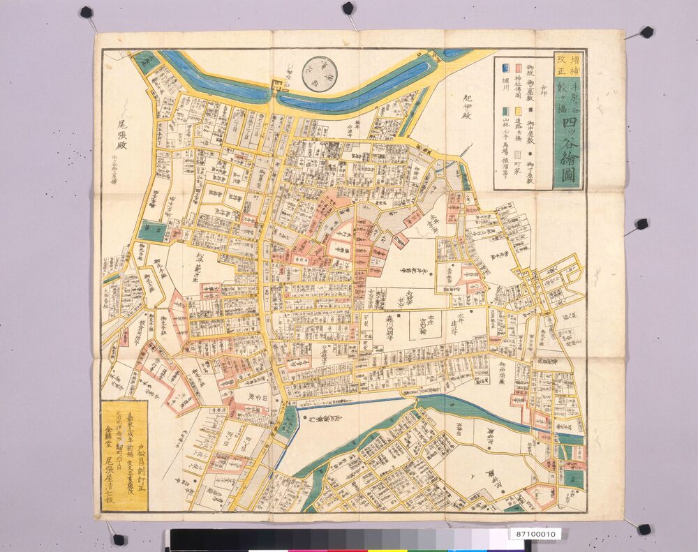 作品画像:尾張屋版江戸切絵図 四ツ谷絵図全