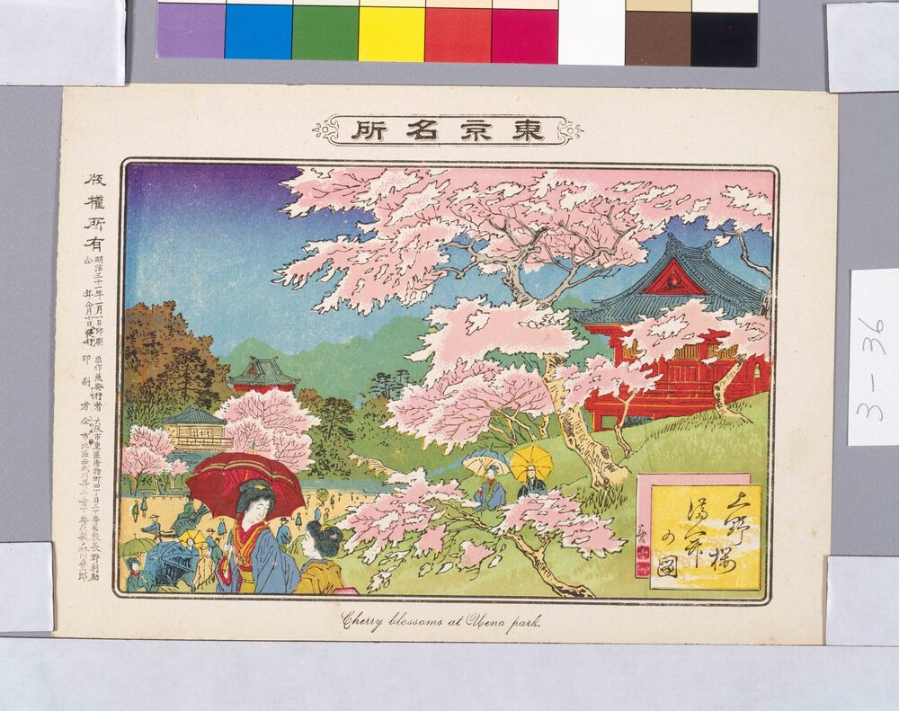 作品画像:東京名所 上野桜満開の図