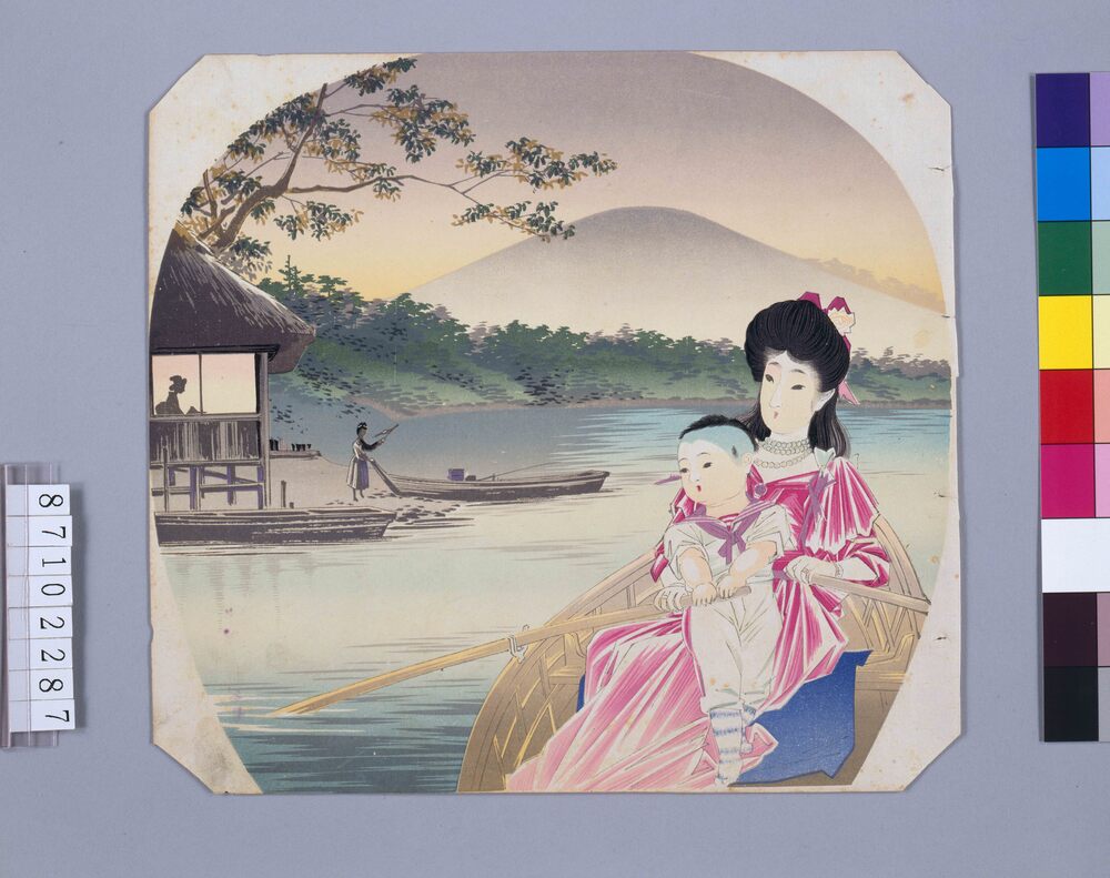 作品画像：[美女舟漕の図]
